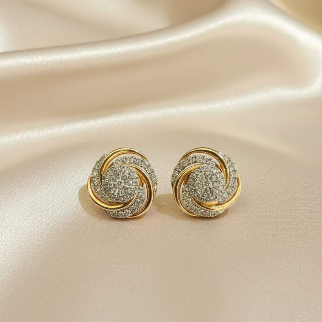 Swirl Diamond Earrings