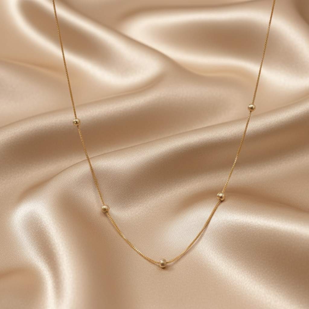 Gold Satellite Chain Necklace