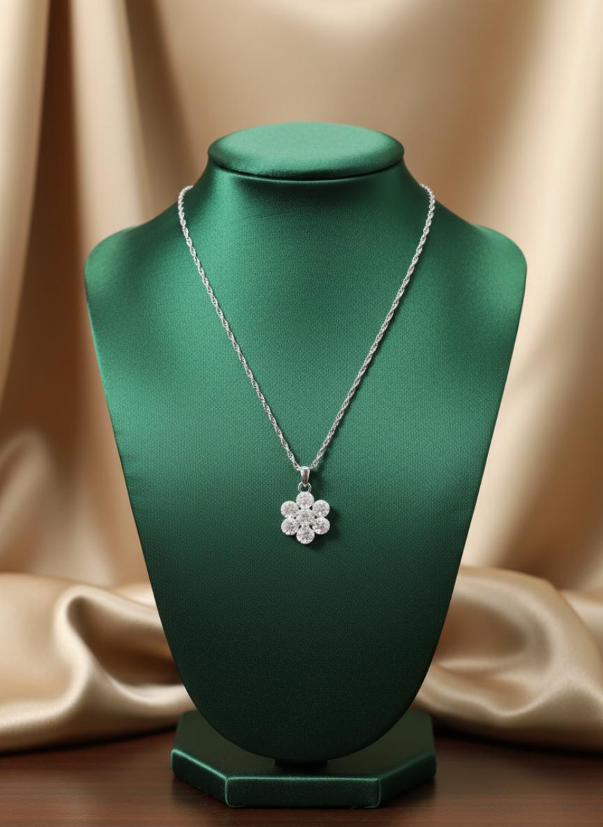  Flower Cubic Zirconia Jewelry Set - Image 3