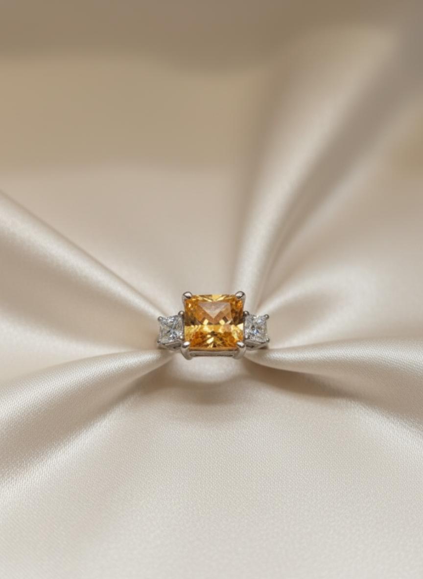 Three-Stone Princess Cut Ring - Image 2