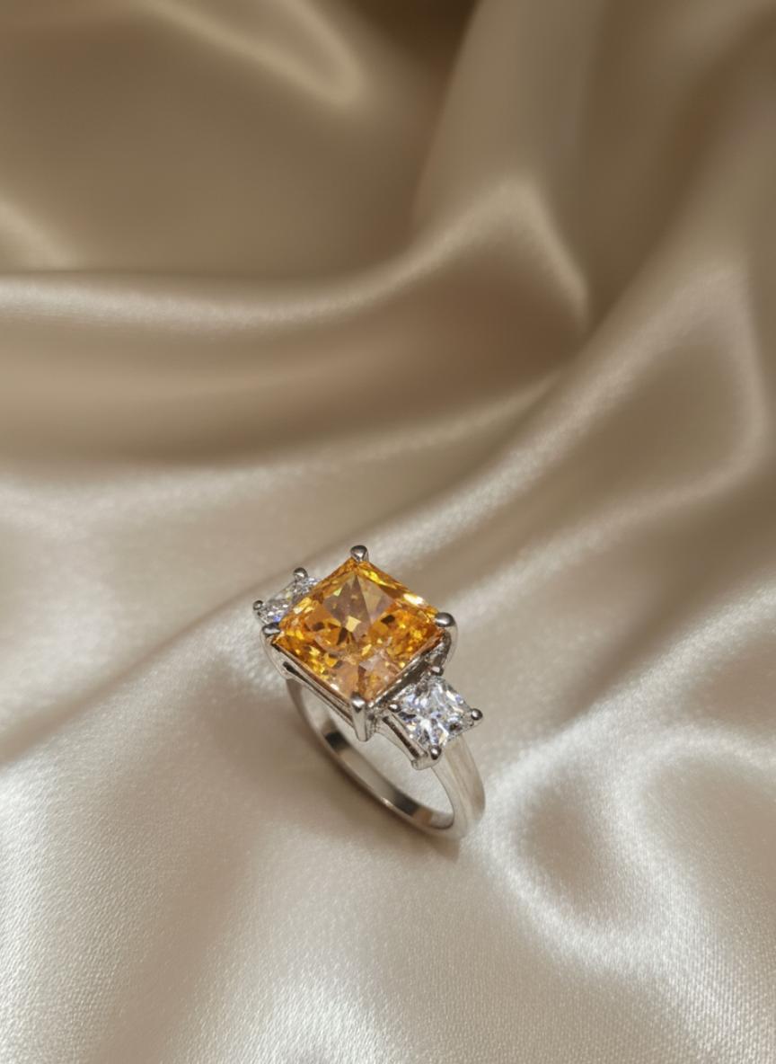 Three-Stone Princess Cut Ring - Image 3
