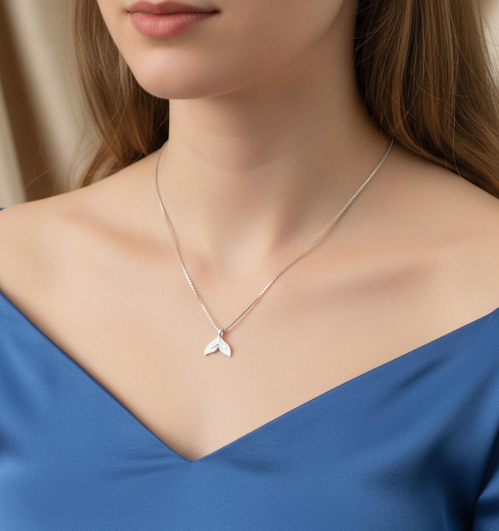  Whale Tail Necklace - Image 4