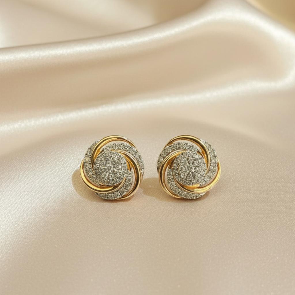 Swirl Diamond Earrings
