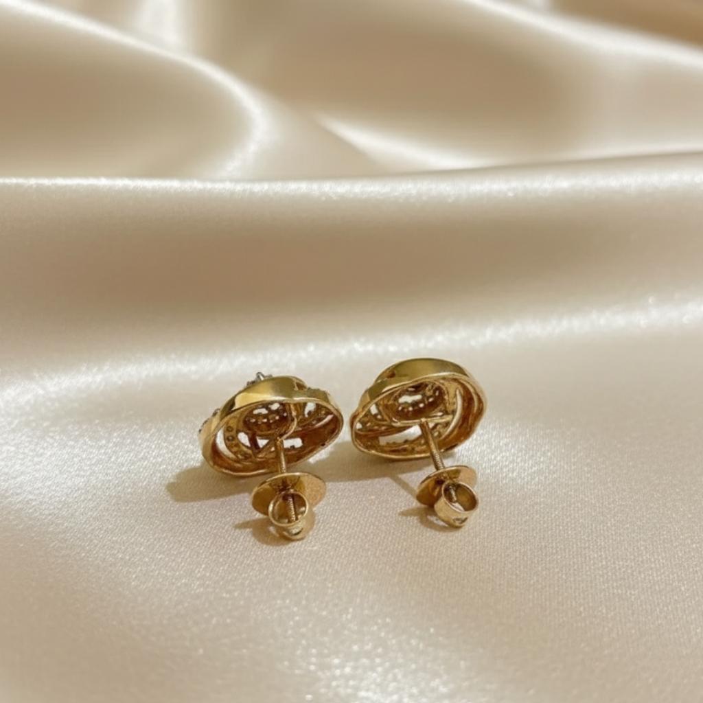 Swirl Diamond Earrings - Image 3