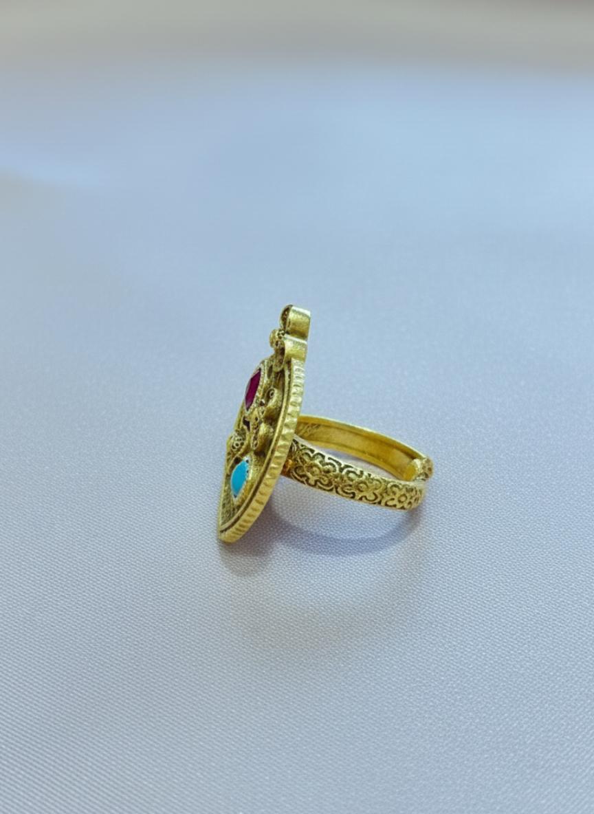 Antique Style  Filigree Cocktail Ring - Image 2