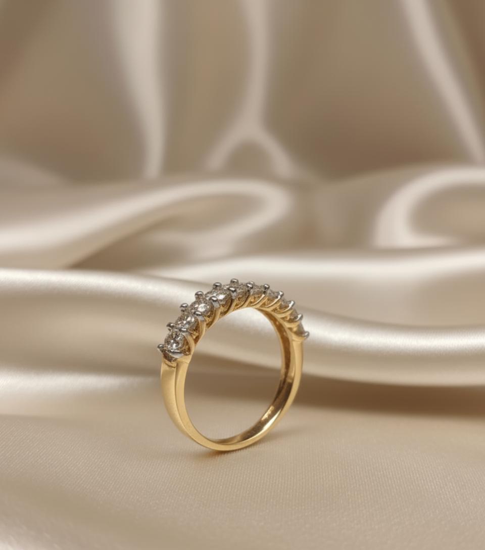 Diamond Half Eternity Band Ring - Image 3