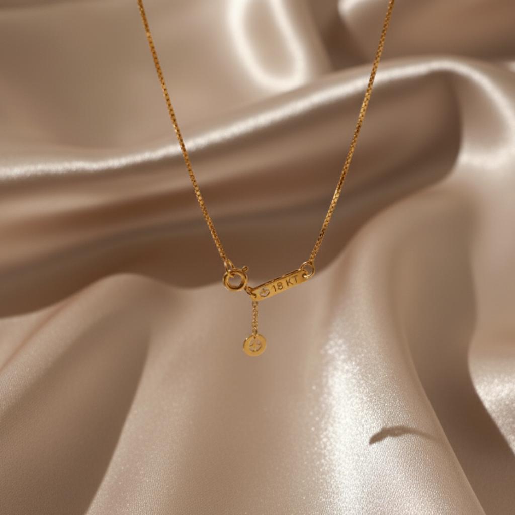 Designer Gold Chain With Crystal Round Charms - Image 3