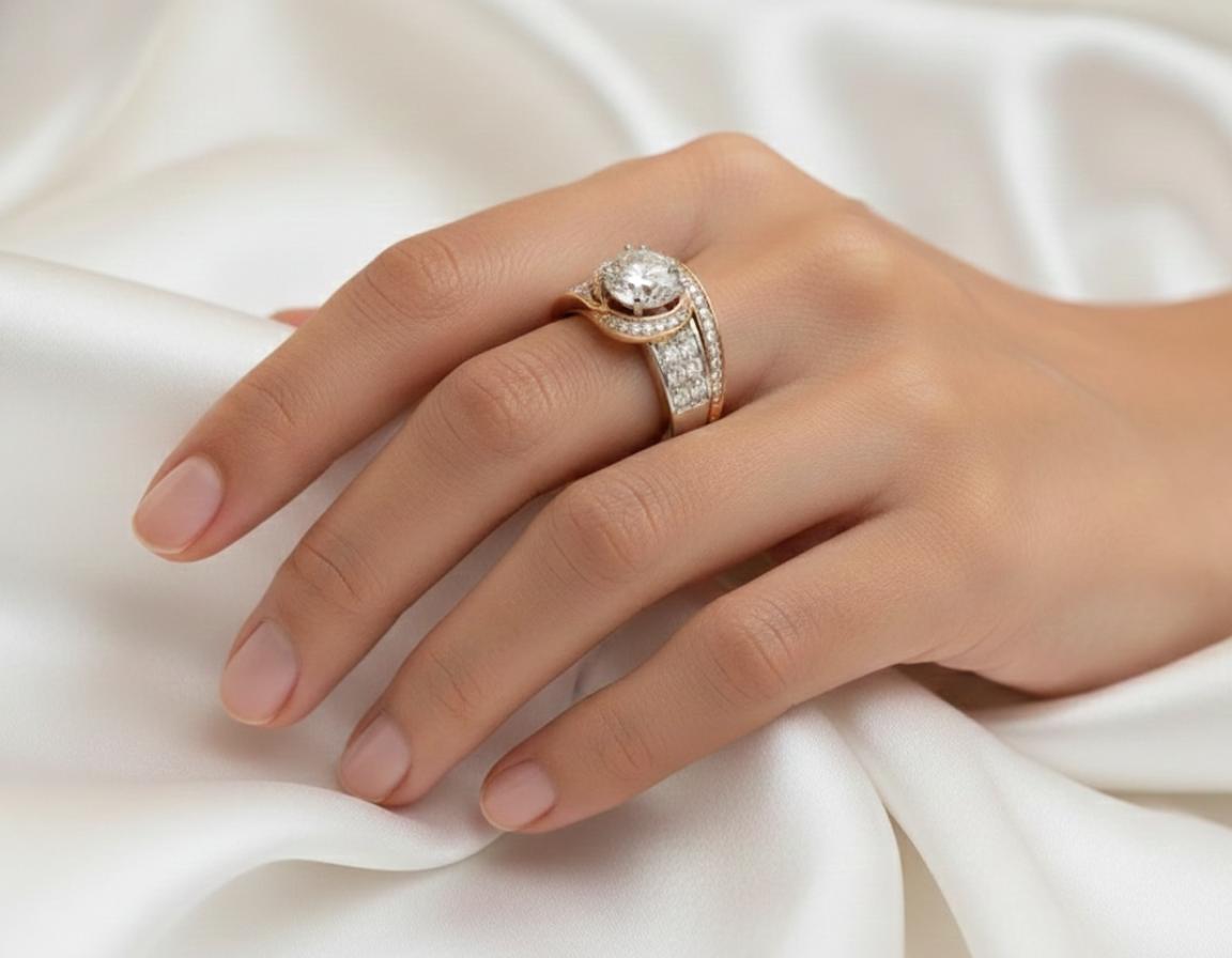 Round Princess Cut Diamond Ring - Image 4