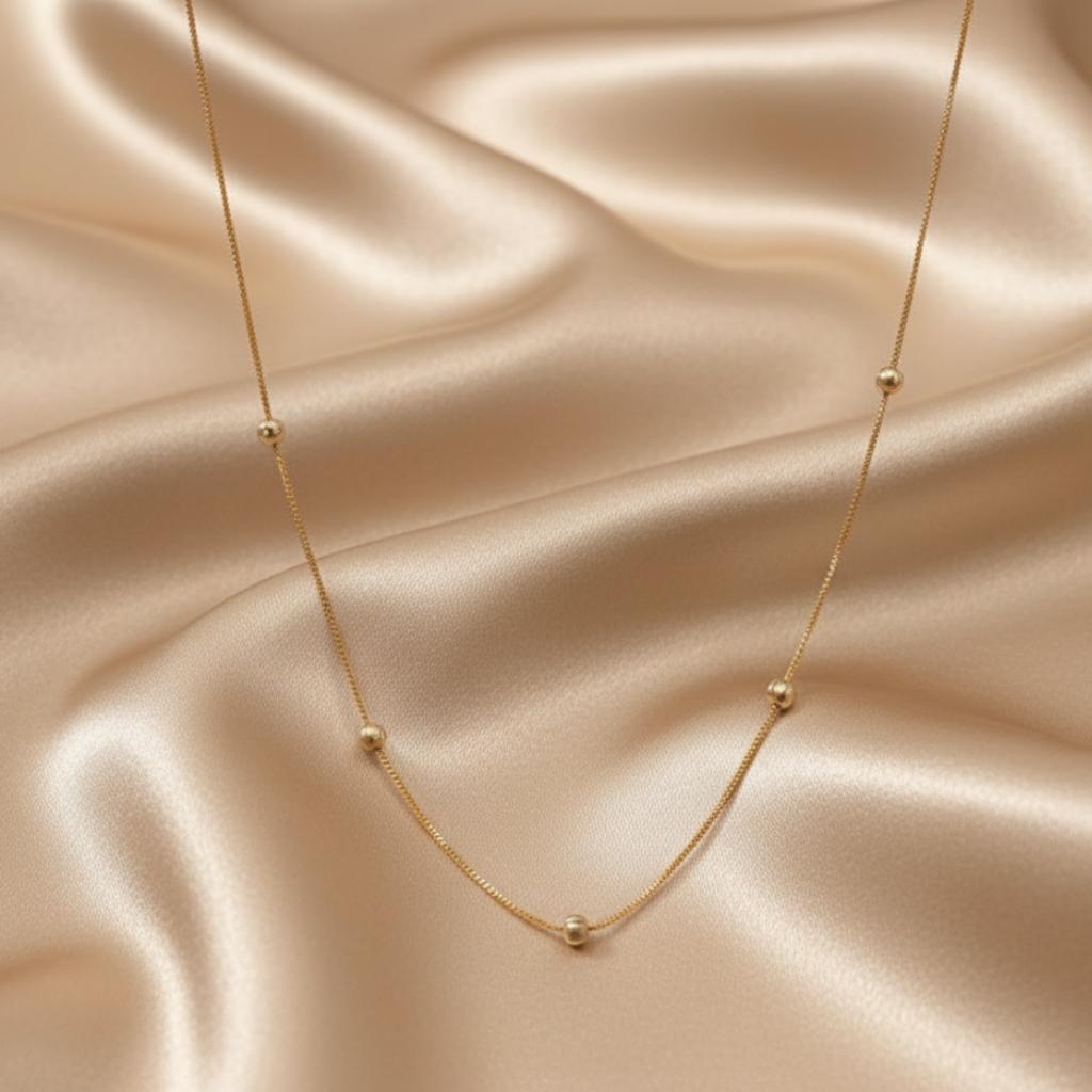 Gold Satellite Chain Necklace