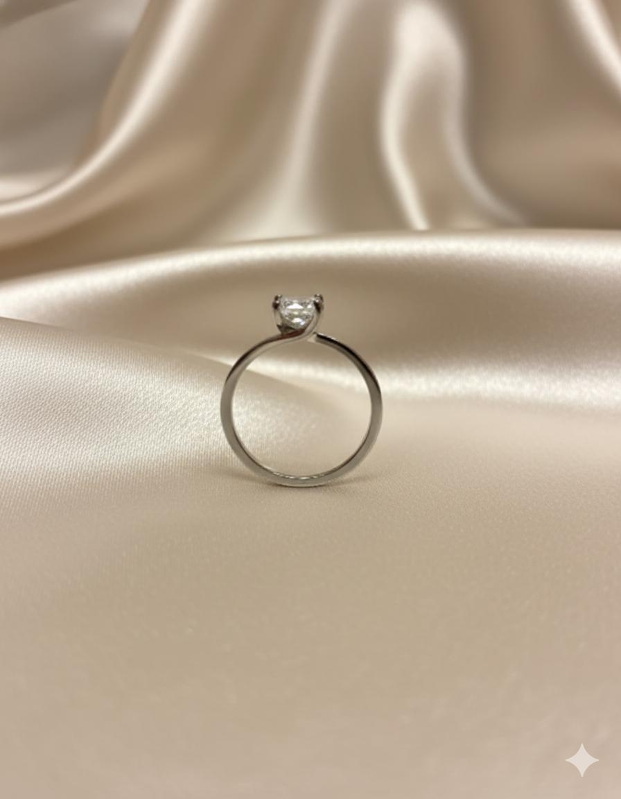 Classic Round Cubic Zirconia Solitaire Ring  - Image 2