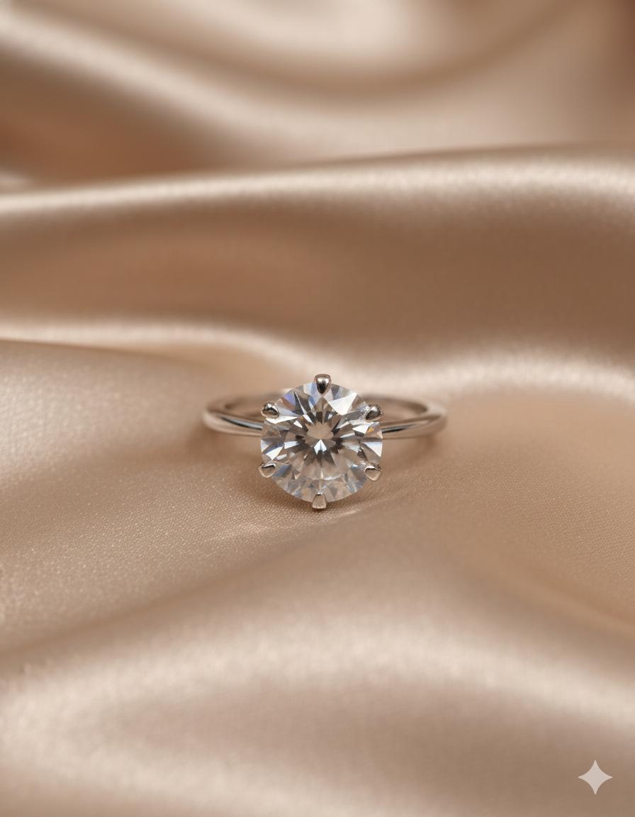 Classic Solitaire Cubic Zirconia  Ring