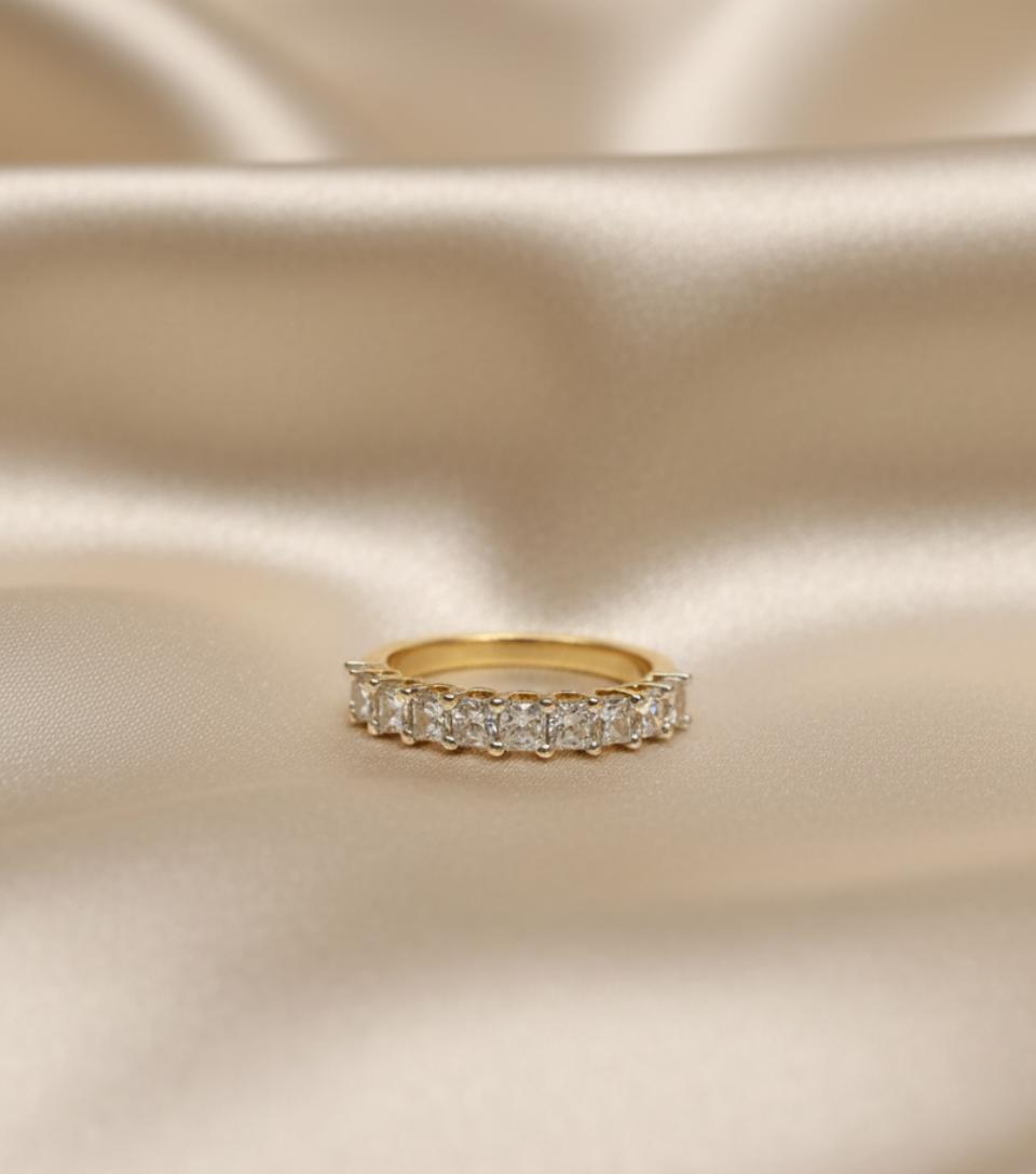Diamond Half Eternity Band Ring - Image 2