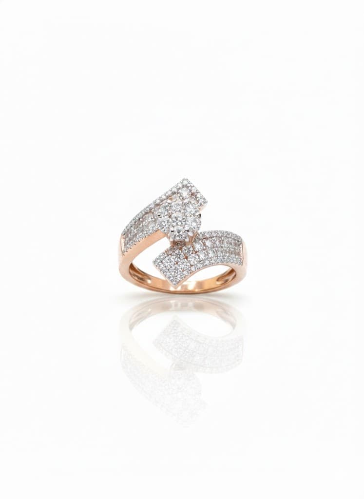 Diamond Bypass Cluster Statement Ring