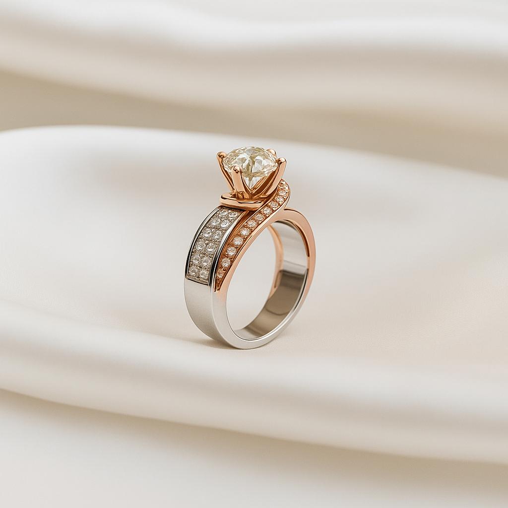 Round Princess Cut Diamond Ring - Image 3