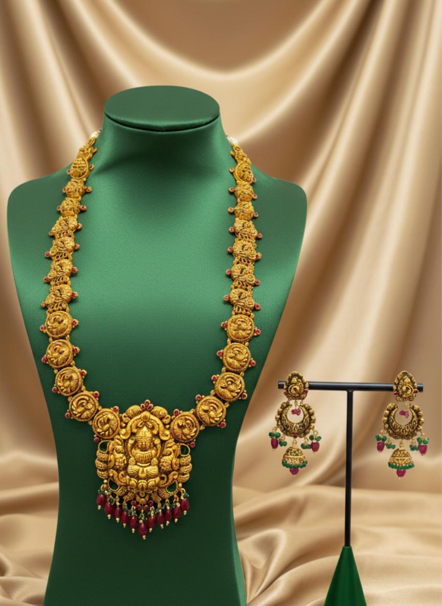 Divine Goddess Lakshmi Antique Gold Temple Set