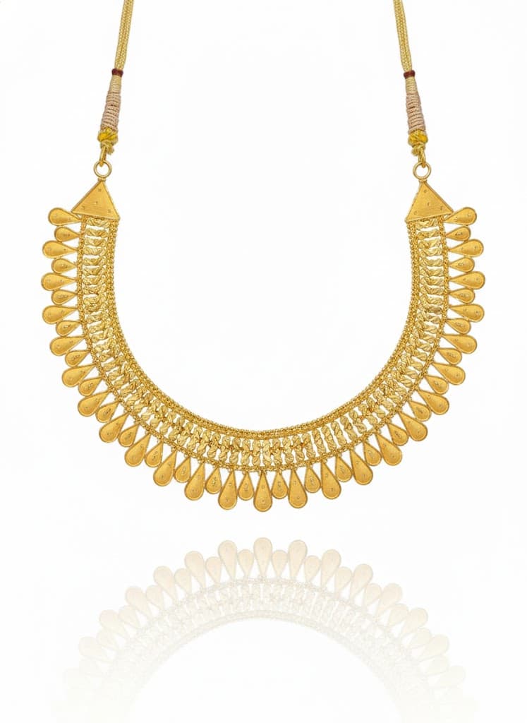 Grand Heritage Collar Necklace And Earrings With Granulated Teardrop Fringe