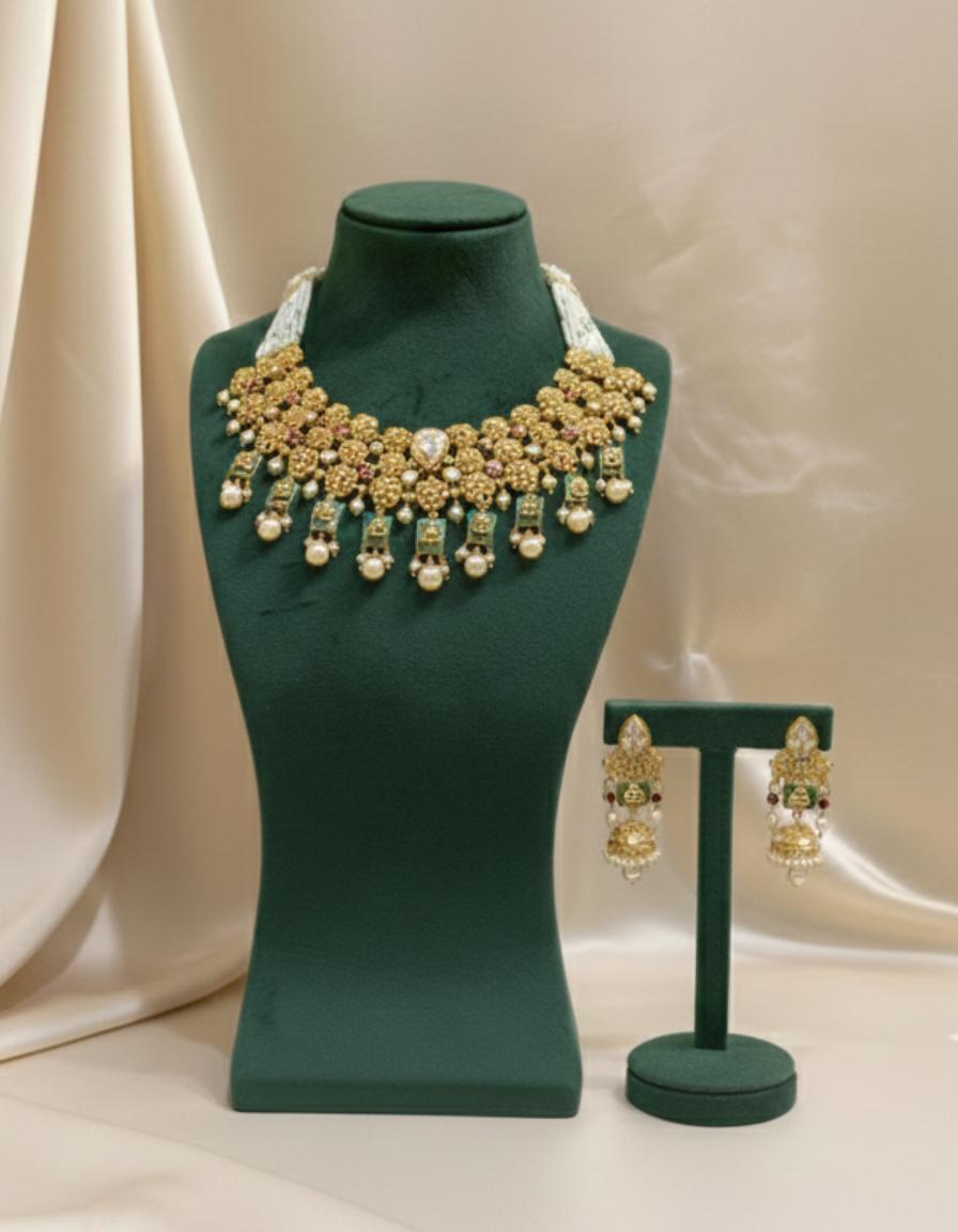 Handcrafted Traditional Indian Meenakari Choker Necklace