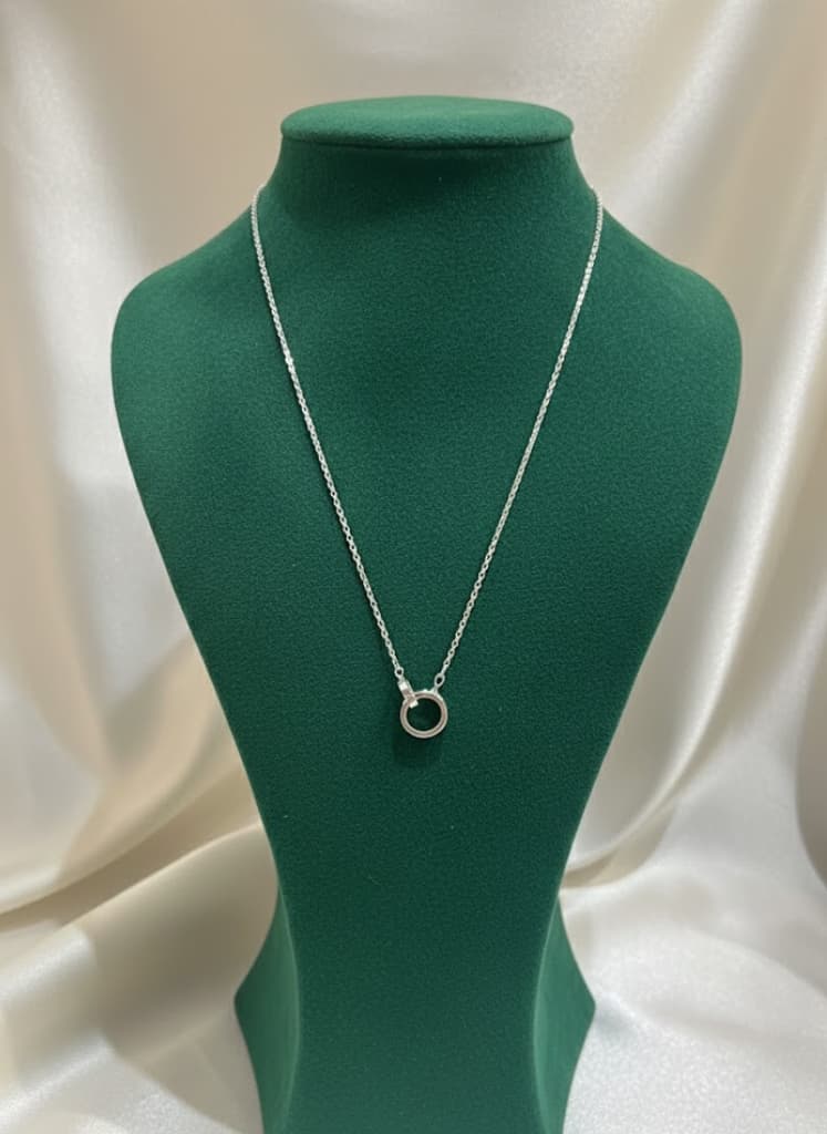 Interlocking Double Circle Necklace