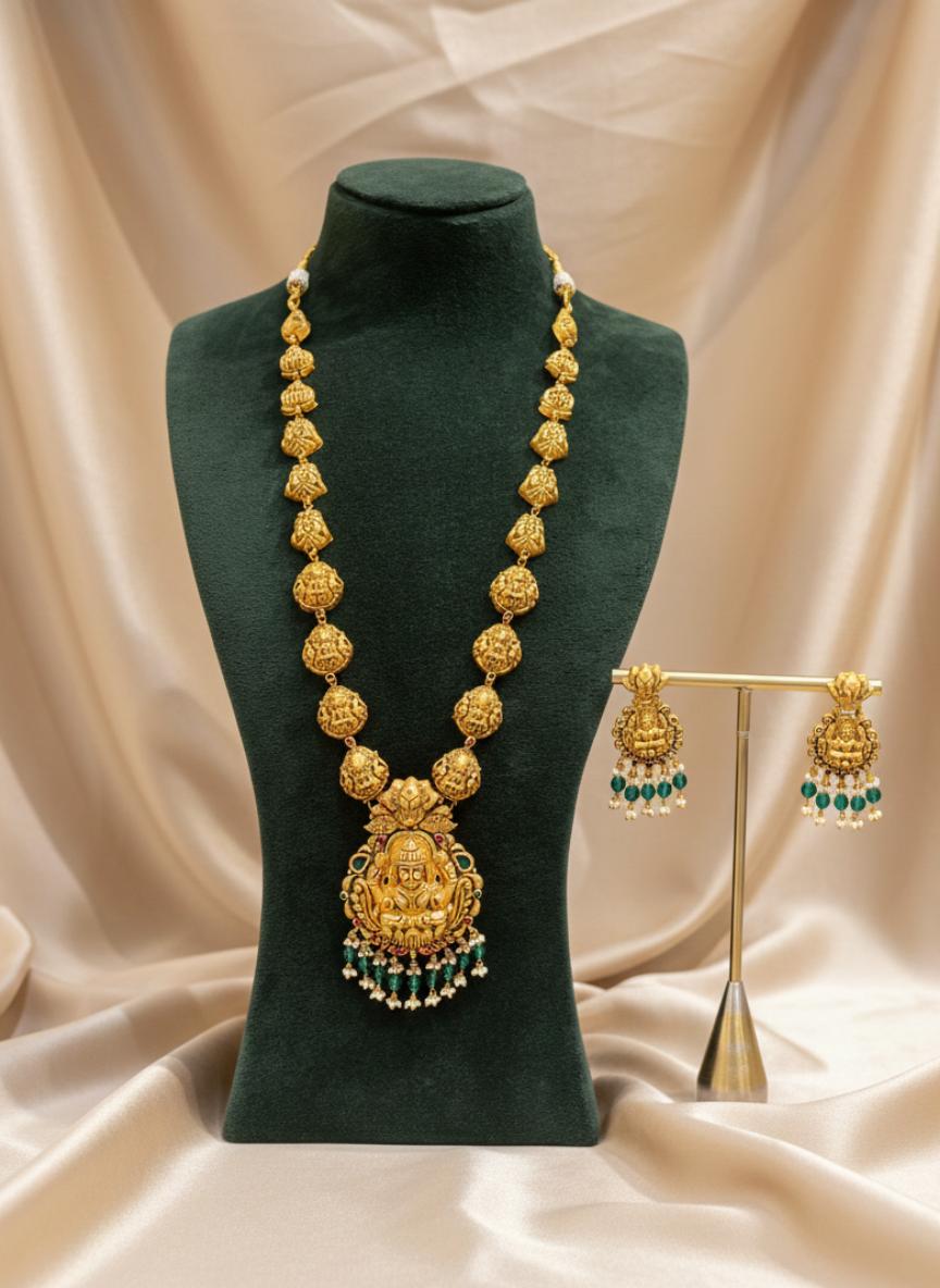 Lakshmi Temple & Earrings Set
