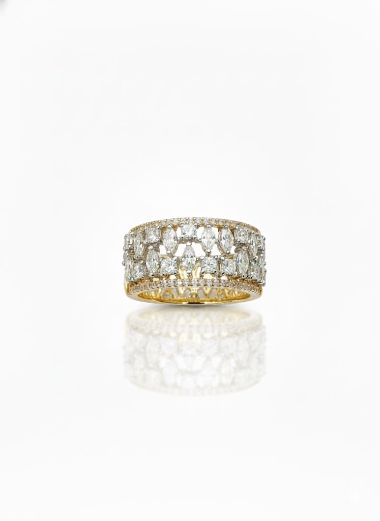 Multi-Row Marquise Diamond Statement Band