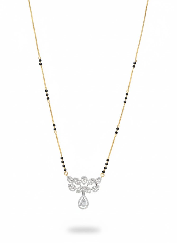 Pear-Drop Floral Mangalsutra