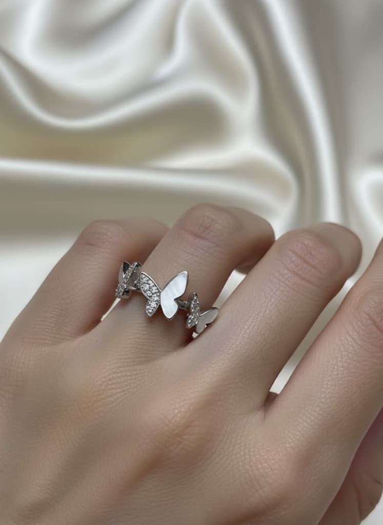 Mother Of Pearl Butterfly Ring - Image 4