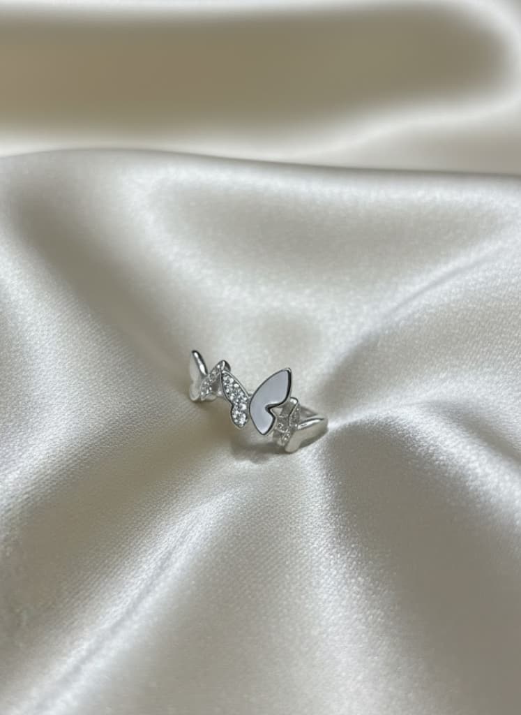 Mother Of Pearl Butterfly Ring