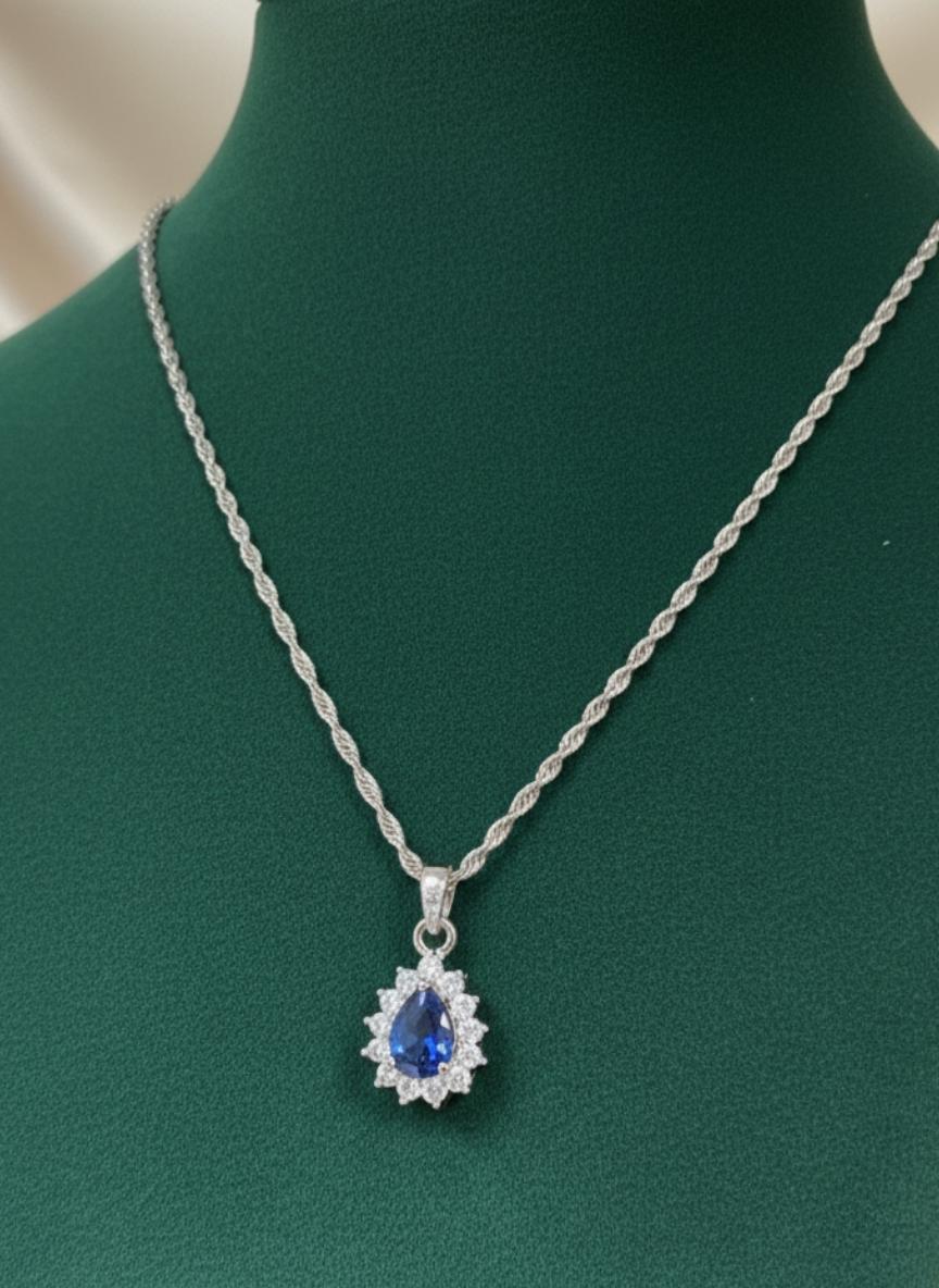 Blue Drop Pendant Studs. - Image 3