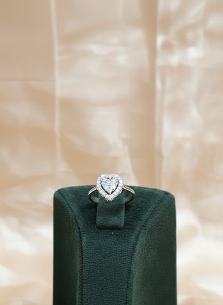 Premium Heart Halo Statement Ring