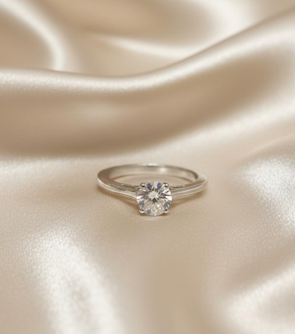 Prong Round Cubic Zirconia Ring