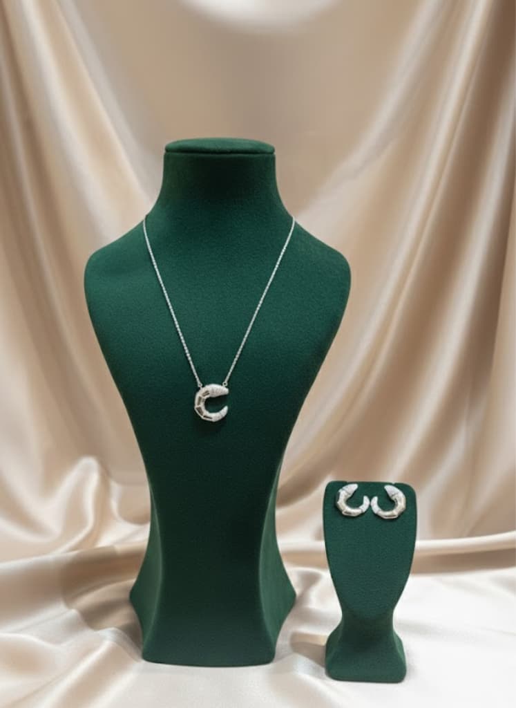 Segmented Crescent Jewelry Set