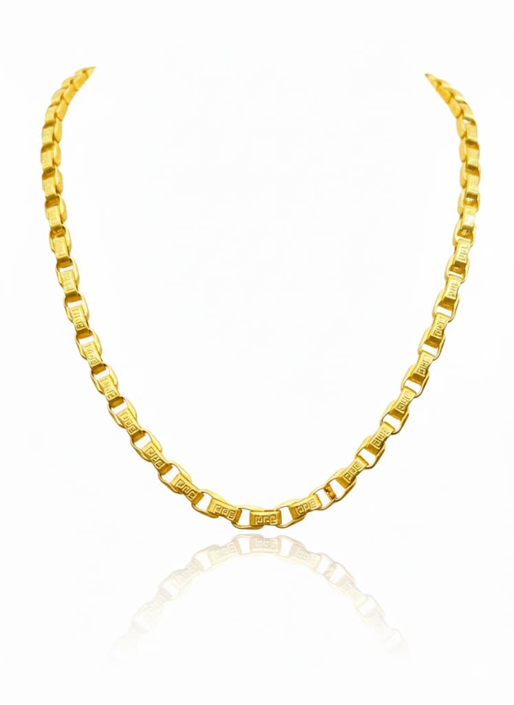 Signature 22k Gold Engraved Link Chain