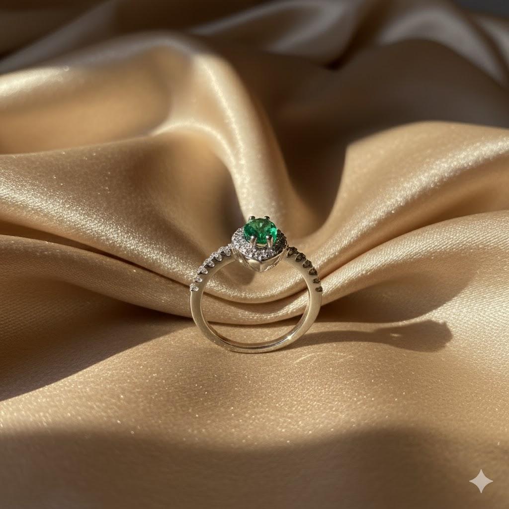 Premium Marquise Green Cubic Zirconia Ring - Image 2