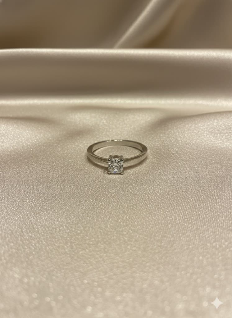 Sleek Square Cubic Zirconia Ring