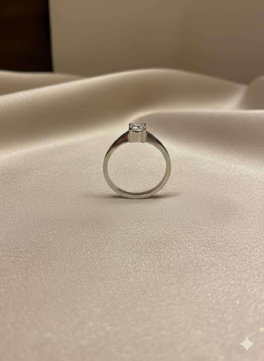 Sleek Square Cubic Zirconia Ring  - Image 3