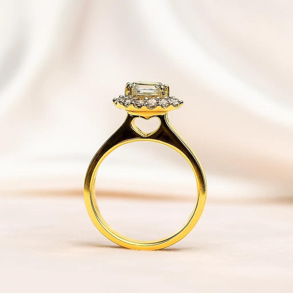 Square Luxury Halo Ring - Image 2