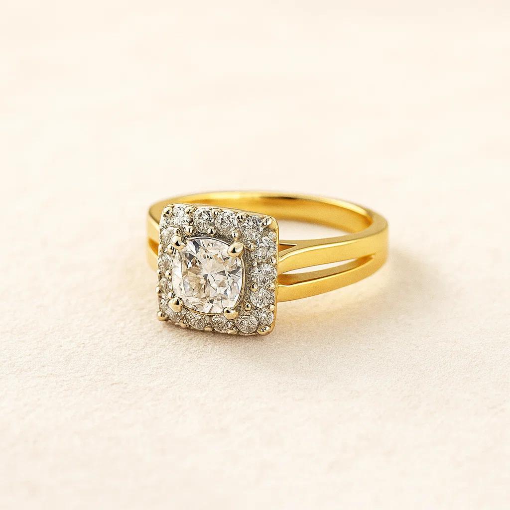 Square Luxury Halo Ring