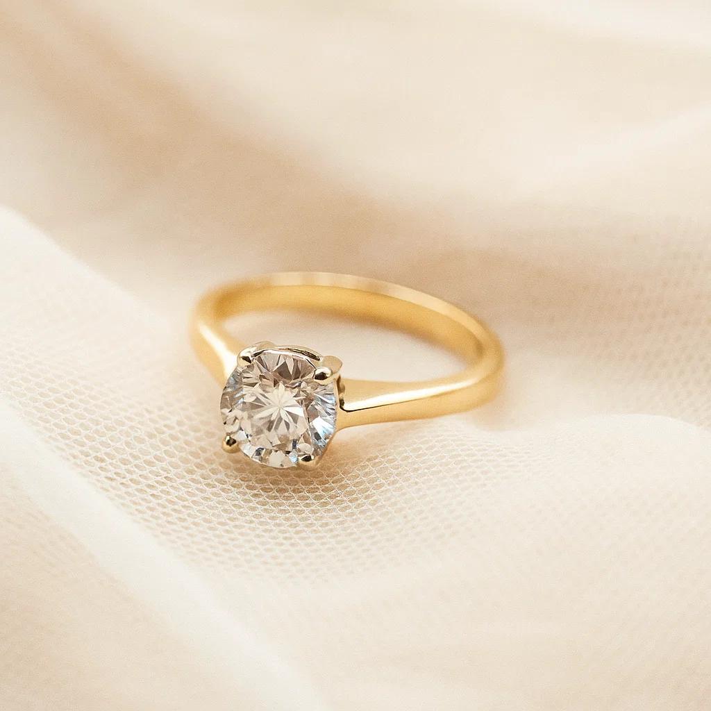 Round Cut Cubic Zirconia Solitaire Ring  - Image 3