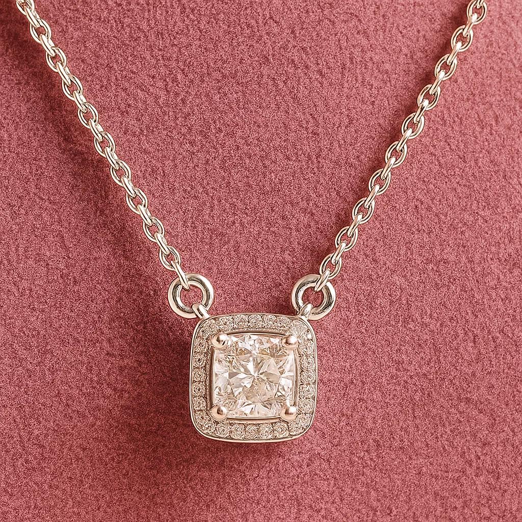Square Cushion Cut Premium Cubic Zirconia Jewelry Set - Image 2