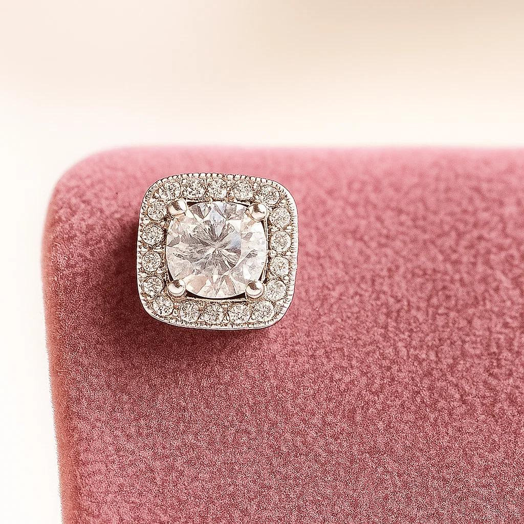 Square Cushion Cut Premium Cubic Zirconia Jewelry Set - Image 3