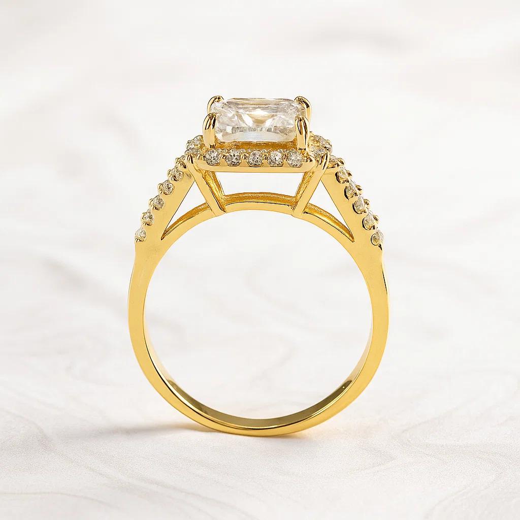 Split Shank Cushion Halo Ring