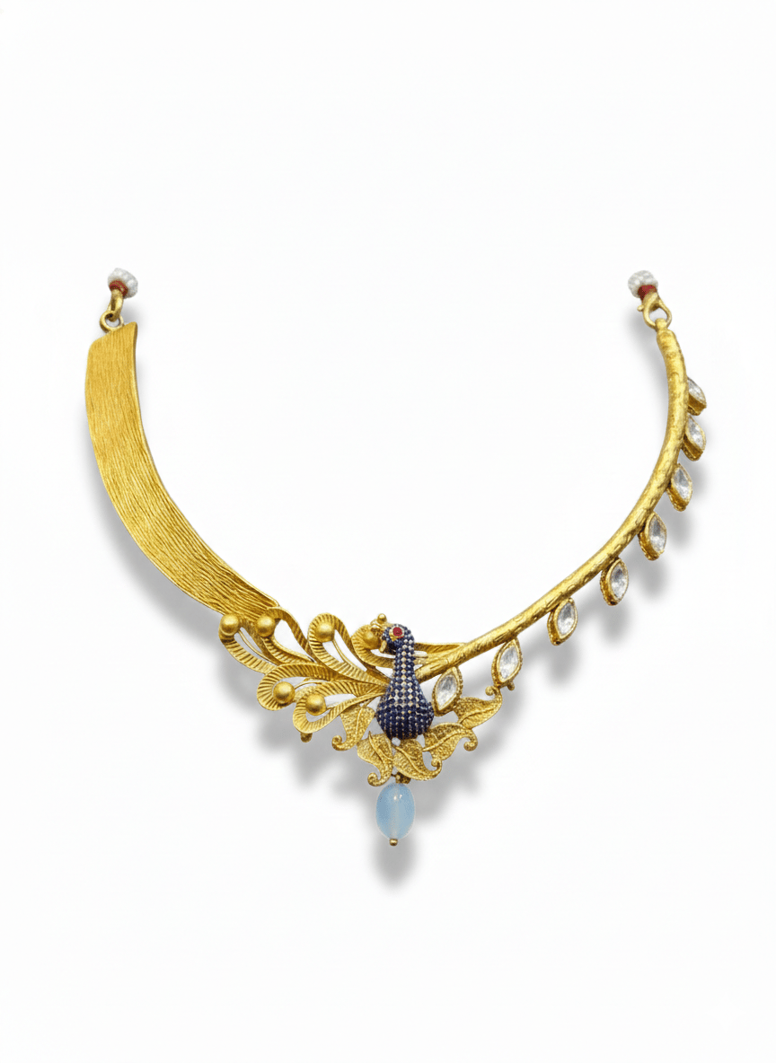 The Ethereal Peacock Majesty Necklace Set