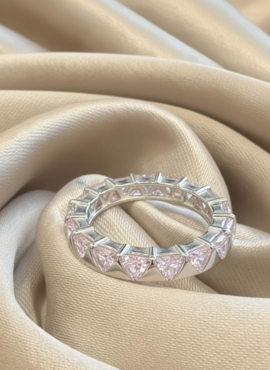 Trillion Cut Eternity Band Ring