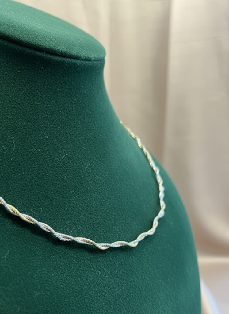 Two Tone Twisted Hasli Necklace - Image 2