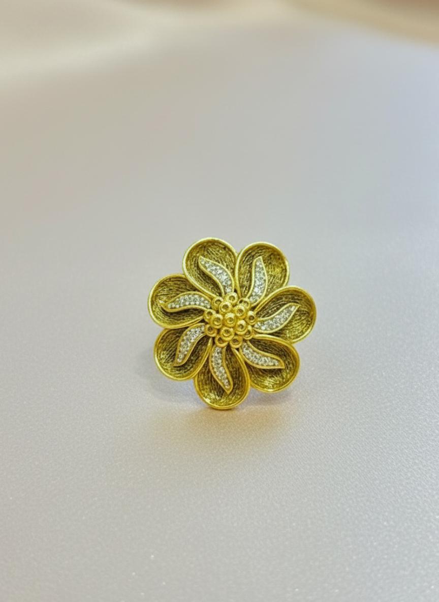 Vintage Flower Cocktail Ring