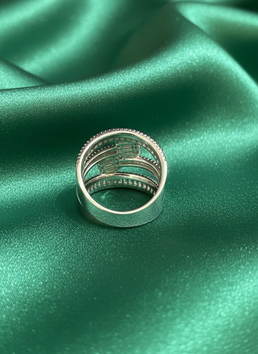 Wide Micro-Pave Cubic Zirconia Eternity Ring - Image 3