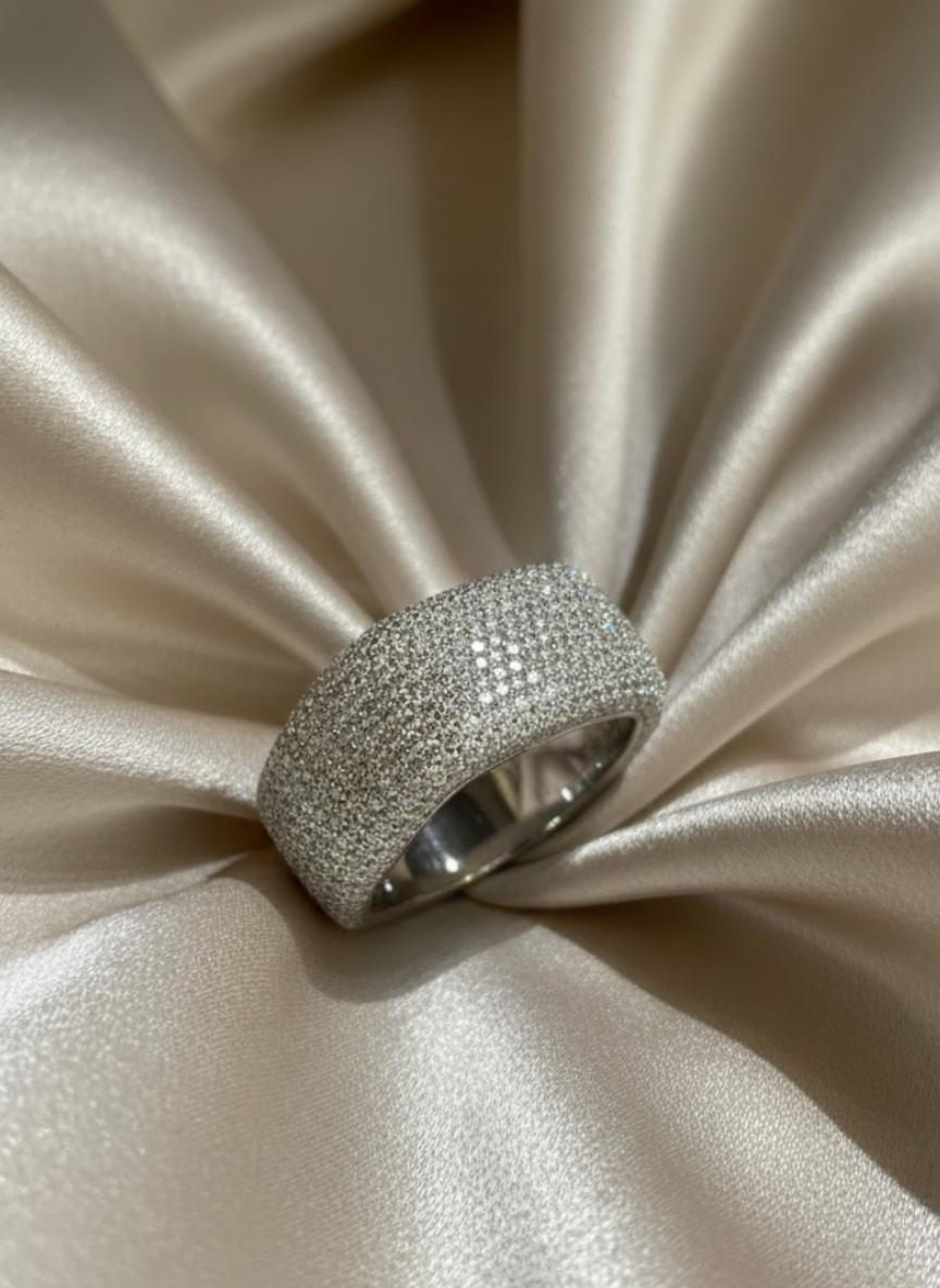 Wide Micro-Pave Cz Cigar Band - Image 2